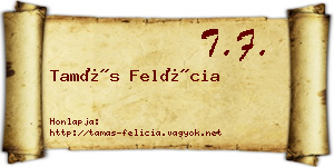 Tamás Felícia névjegykártya