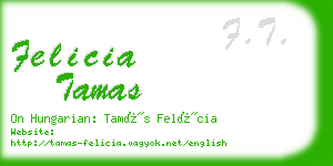 felicia tamas business card